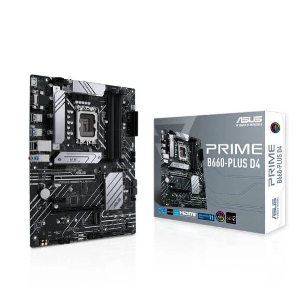 Asus Prime B660-Plus D4 Intel Lga1700 Atx Motherboard