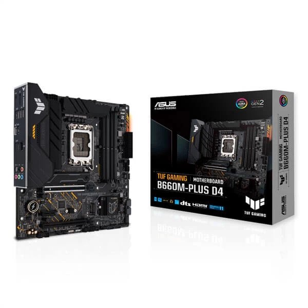 ASUS TUF GAMING B660M-PLUS D4 INTEL LGA1700 MICRO ATX MOTHERBOARD