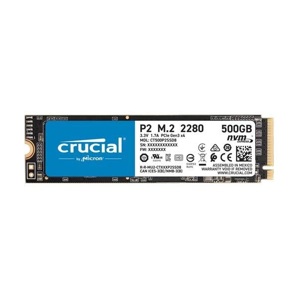 CRUCIAL P2 500GB M.2 NVME INTERNAL SSD (CT500P2SSD8)