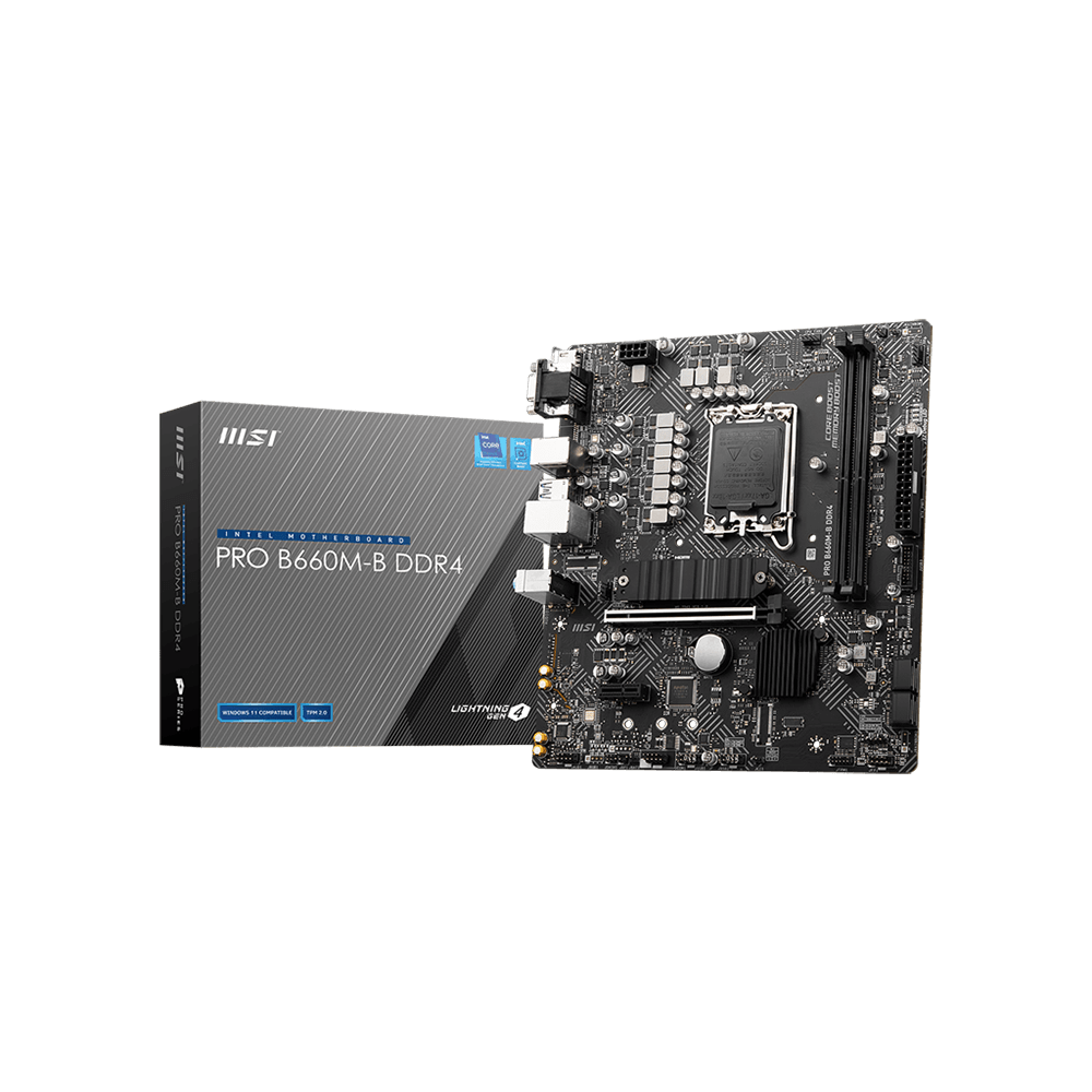 MSI PRO B660M-B DDR4 LGA1700 MATX MOTHERBOARD (PRO B660M-B DDR4)