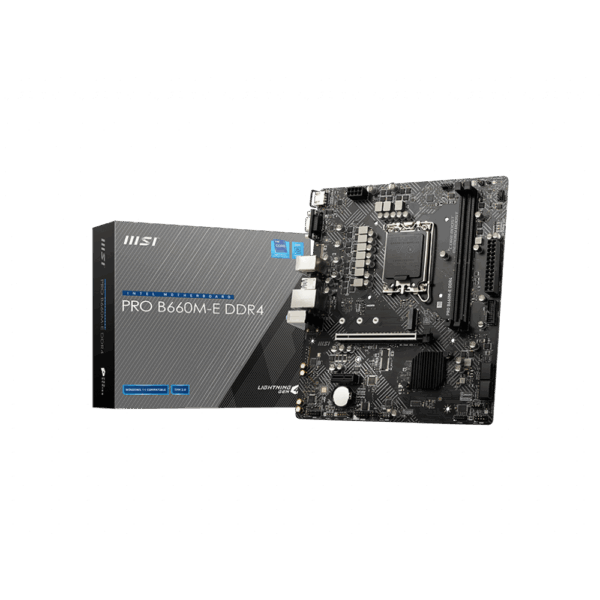Msi Pro B660M-E Ddr4 Lga1700 Micro Atx Motherboard (Pro B660M-E Ddr4)