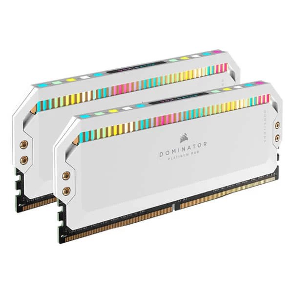 CORSAIR DOMINATOR PLATINUM RGB DDR5 32GB (16GBx2) 5600MHZ RAM (WHITE)(CMT32GX5M2B5600C36W)