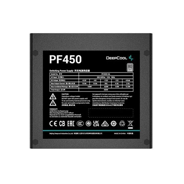 Deepcool Pf450 450 Watt 80 Plus Standard Power Supply (R-PF450D-HA0B-UK)