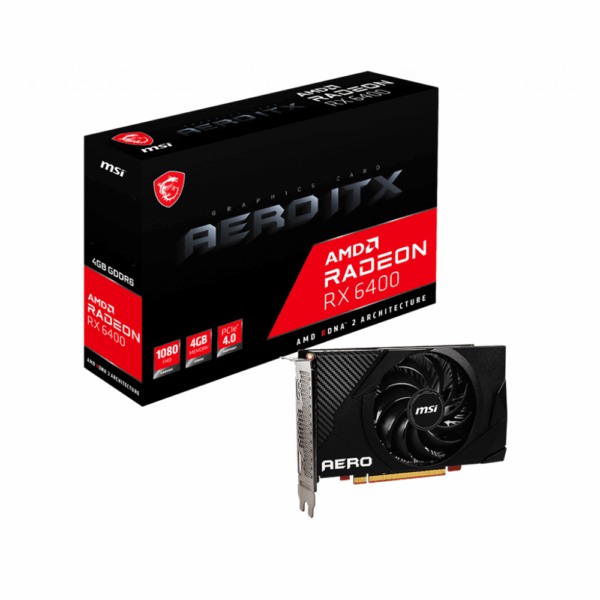 MSI RADEON RX 6400 AERO ITX 4GB GDDR6 GRAPHICS CARD