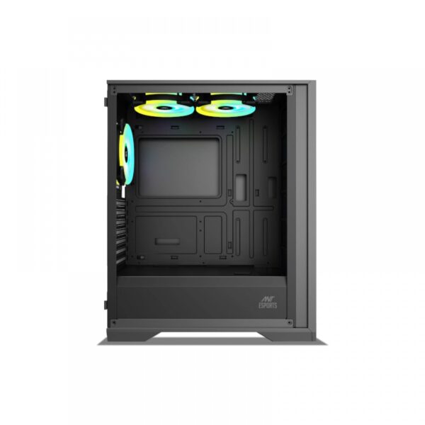 Ant Esports Ice-4000 Rgb Black Mid Tower Gaming Cabinet (Ice-4000-Rgb-Black)
