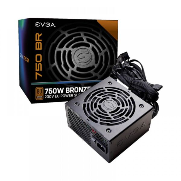 EVGA 750 BR 750 WATT 80 PLUS BRONZE POWER SUPPLY (100-BR-0750-K3)