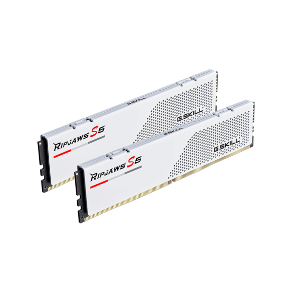GSKILL RIPJAWS S5 32GB(16GBx2) DDR5 6000MHZ DESKTOP RAM (MATTE WHITE) (F5-6000J3238F16GX2-RS5W)