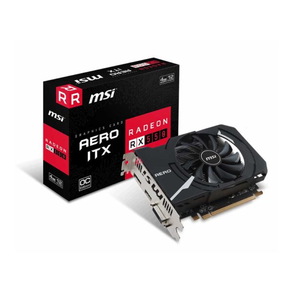 Msi Radeon Rx 550 Aero Itx 4Gb Oc Gddr5 Graphics Card (Radeon-RX-550-AERO-ITX-4G-OC)