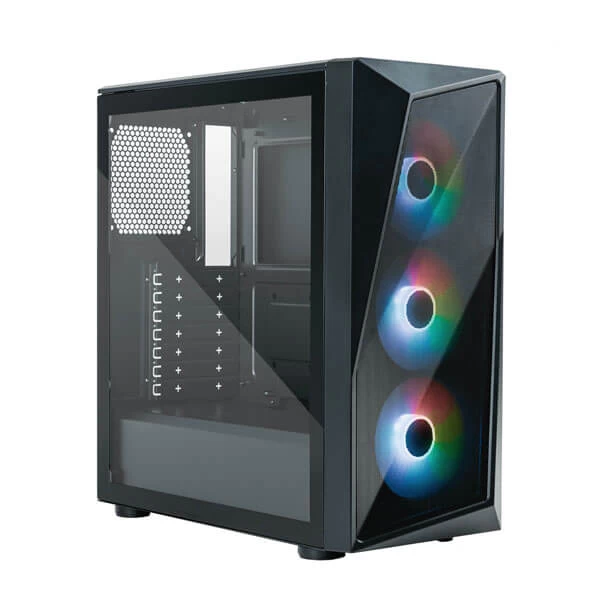 Segotep Argus ATX Mid Tower Gaming Desktop Computer Case with Tempered Glass w/ 3X 120mm Addressable RGB Fans Pre-Installed Type-C 