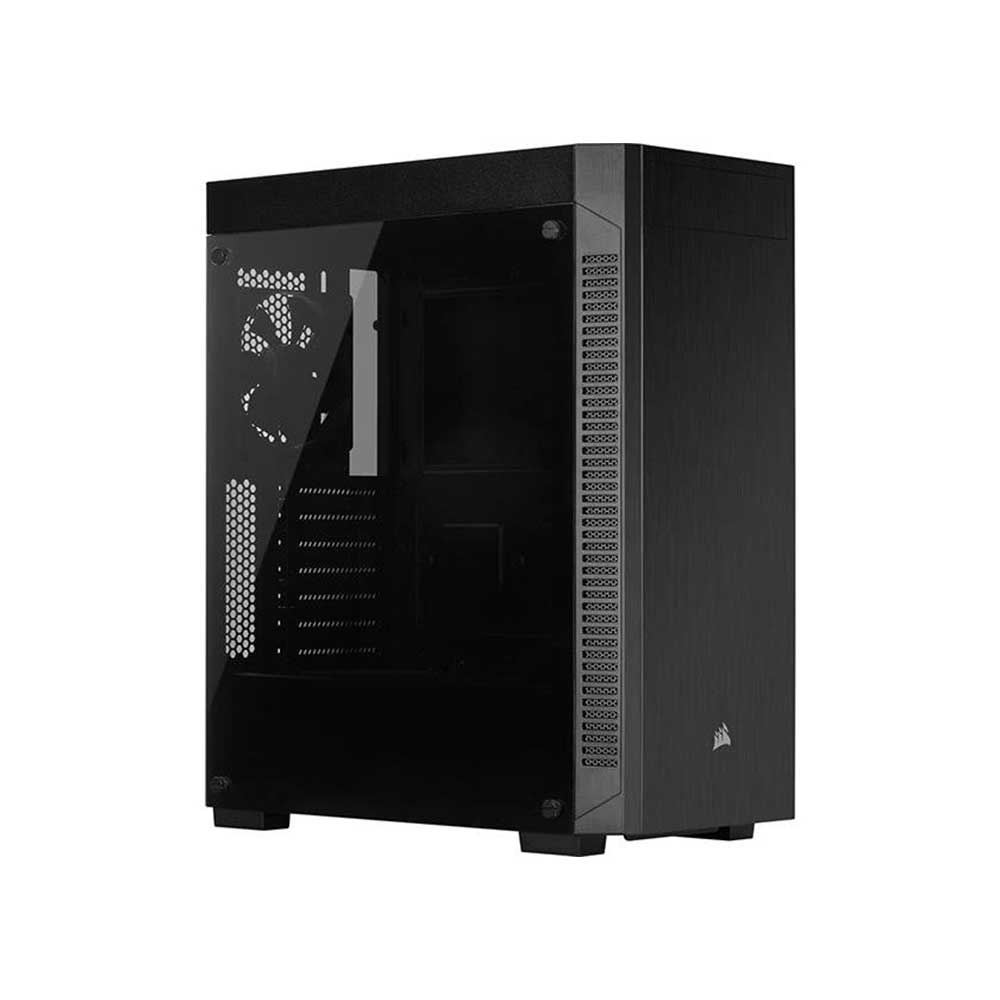 Corsair 110R Atx Mid Tower Cabinet Transparent Side Panel (Black) (CC-9011183-ABA)