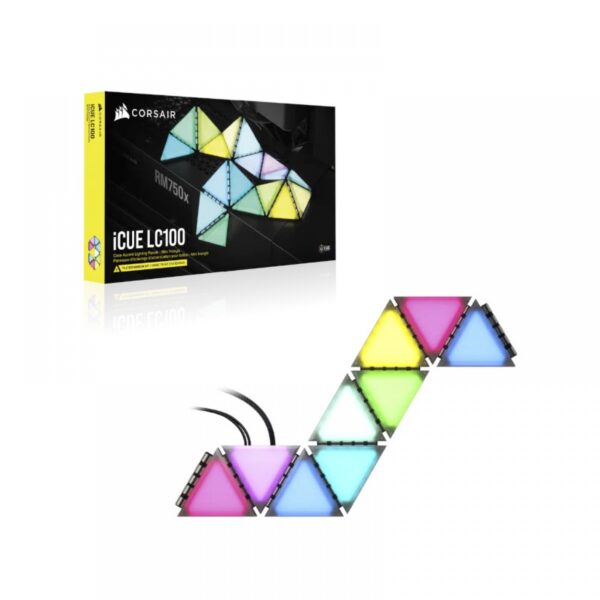 Corsair Icue LC100 Case Accent Lighting Triangle Panels – Expansion Kit (CL-9011115-WW)