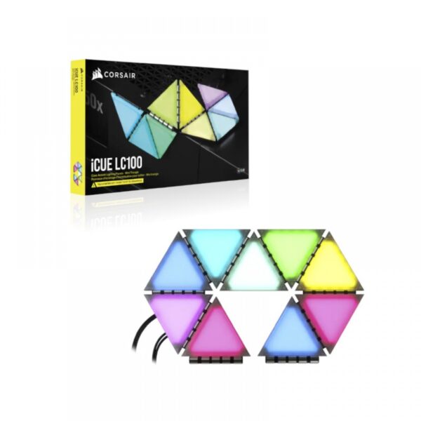 Corsair Icue LC100 Case Accent Lighting Triangle Panels – Starter Kit (CL-9011114-WW)