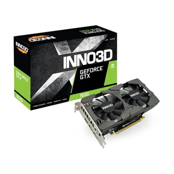 Inno3d GeForce GTX 1630 Twin X2 OC 4Gb Gddr6 64-Bit Gaming Graphics Card (N16302-04D6X-1177VA25)