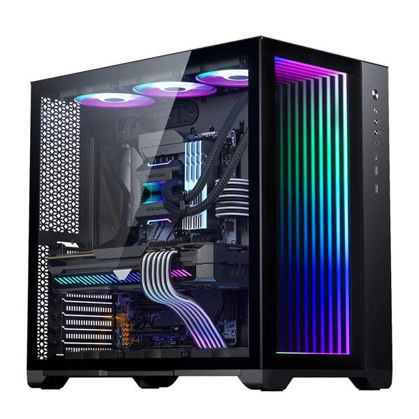 Phanteks Metallicgear Neo Qube 2 Infinity Mirror Drgb (E-ATX) Mid Tower Cabinet With Tempered Glass Side Panel (Black) (MG-NE620QI-DBK02)