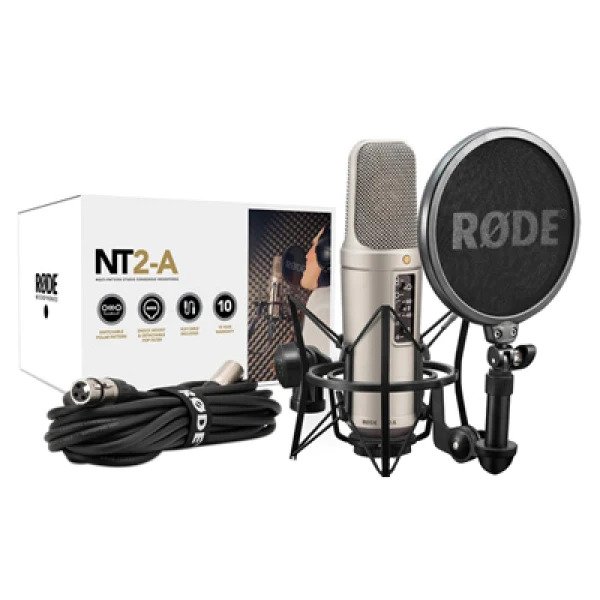 Rode NT2-A Large Diaphragm 3 Polar Pattern Studio Condenser Microphone