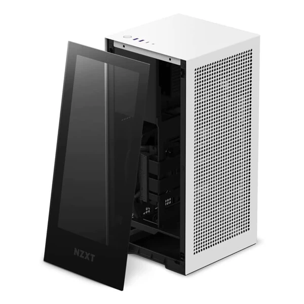 Nzxt H1 Version 2 With Psu, Aio And Rise Cable M-Itx Mini Tower Cabinet (Matte White) (CS-H11BW-IN)