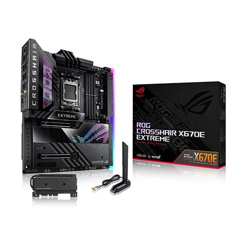 Asus Rog Crosshair X670E Extreme Amd Ryzen X670 Am5 E-Atx Motherboard (ROG Crosshair X670E Extreme)