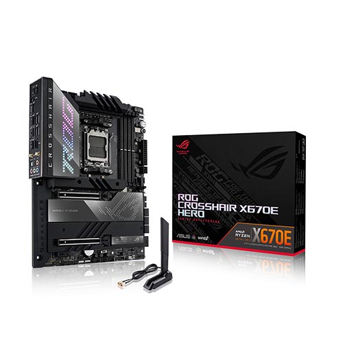 Asus Rog Crosshair X670E Hero Amd Ryzen X670 Am5 Atx Motherboard (ROG Crosshair X670E Hero)