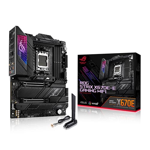 Asus Rog Strix X670E-E Gaming WiFi Amd Ryzen X670 Am5 Atx Motherboard (ROG Strix X670E-E Gaming WiFi)