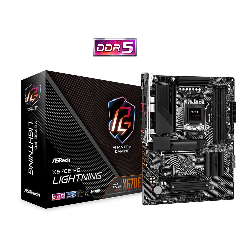 AsRock X670E PG Lightning AM5 ATX Motherboard | PC Studio AsRock X670E PG Lightning AM5 ATX Motherboard | PC Studio