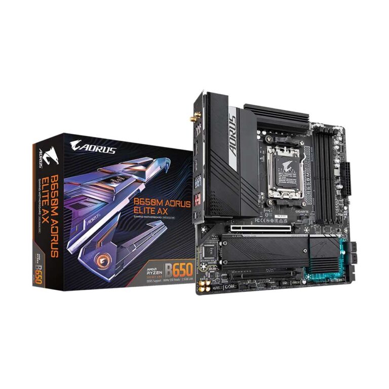 Gigabyte B650M Aorus Elite Ax AM5 Micro ATX Motherboard (B650M AORUS ELITE AX)