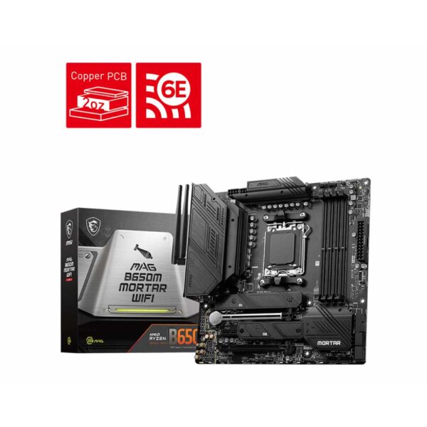 Msi Mag B650M Mortar Wifi Am5 M-Atx Motherboard (MAG-B650M-MORTAR-WIFI)