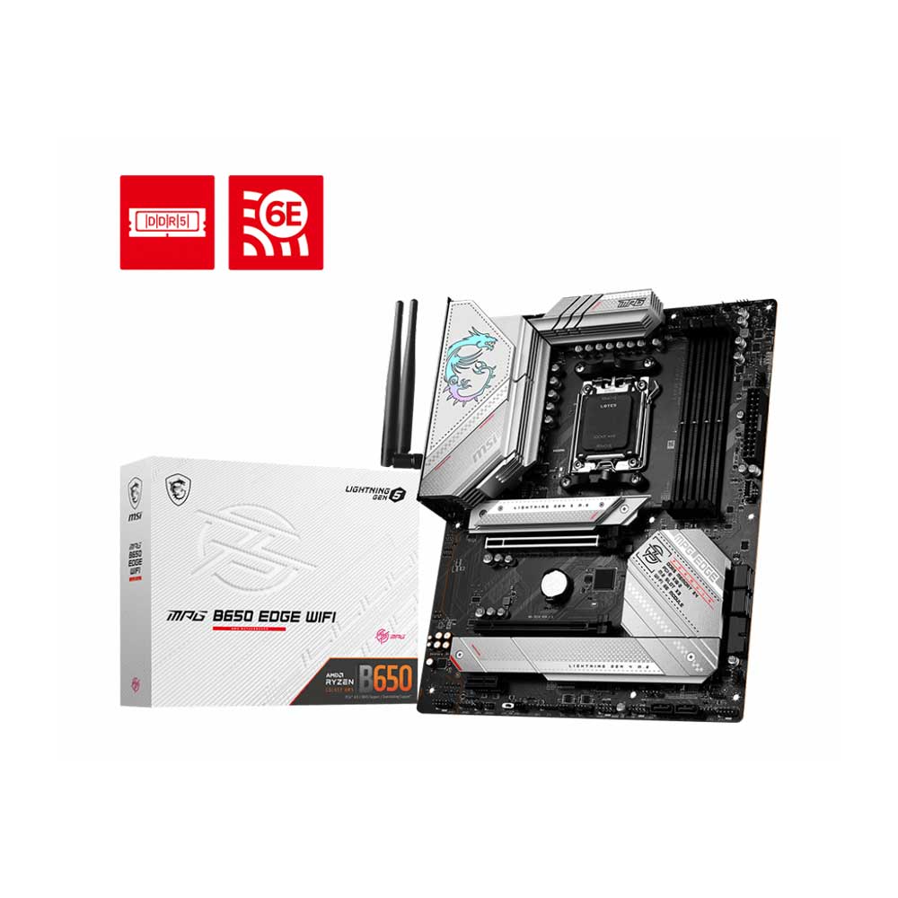 Msi Mpg B650 Edge Wifi Am5 Atx Motherboard (MPG-B650-EDGE-WIFI)