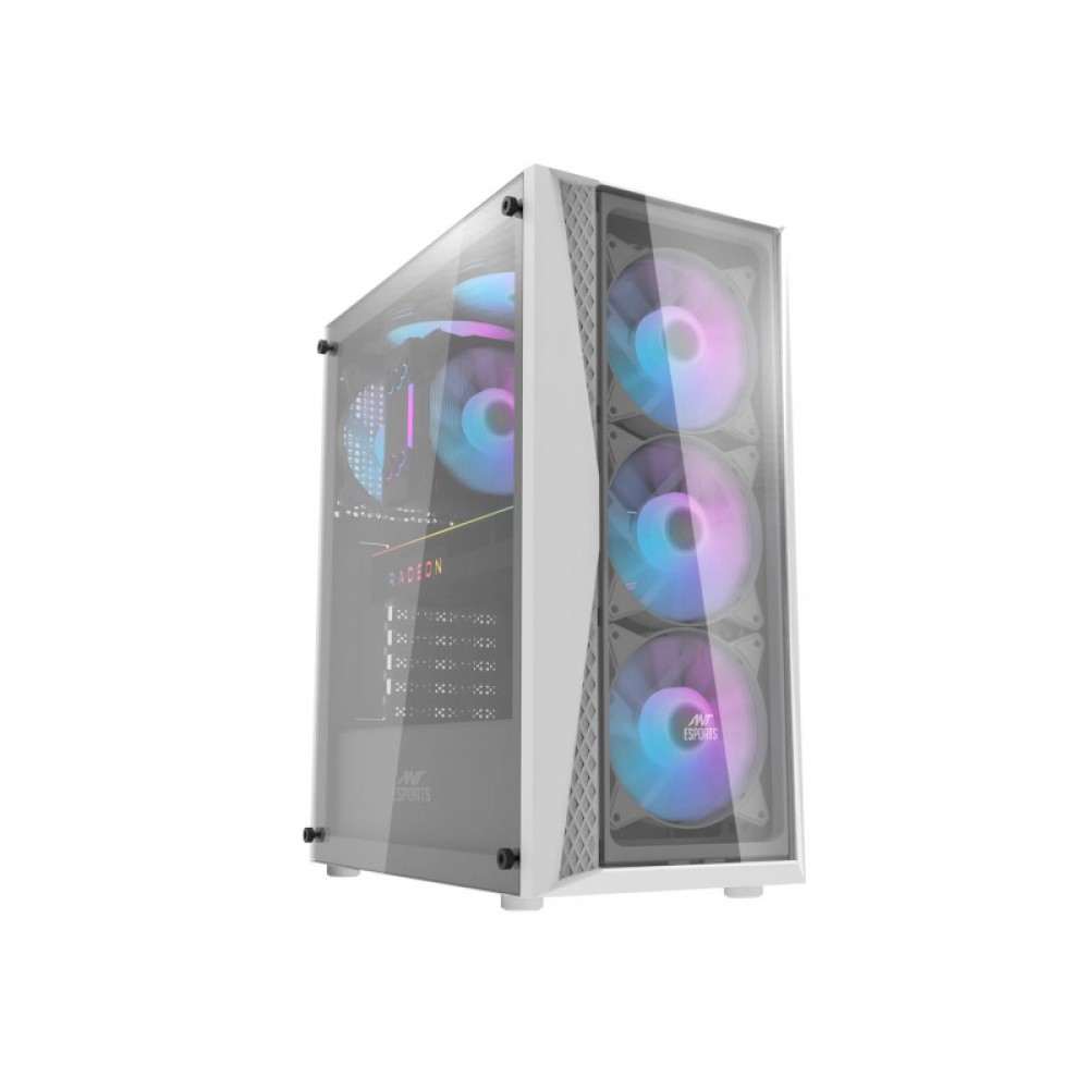 Ant Esports 220 Air Argb Atx Mid Tower Gaming Cabinet (White) (220 Air White)