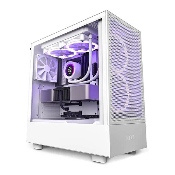 Nzxt H5 Flow E-Atx Mid Tower Cabinet (White) (CC-H51FW-01)