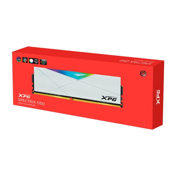 Adata Xpg Spectrix D50 16Gb Ddr4 3600Mhz Desktop White Ram