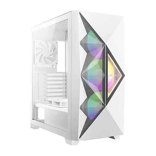 Antec DF800 Flux Argb Atx Mid Tower Cabinet With Tempered Glass Side Panel (White) (DF800-FLUX-WHITE)