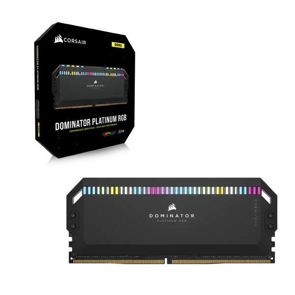 Corsair Dominator Platinum Rgb 32Gb (16Gbx2) Ddr5 Dram 6000Mhz C36 Desktop Ram (Black) (CMT32GX5M2X6000C36)