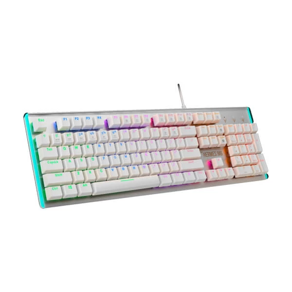 Gamdias Hermes M6 Mechanical Gaming Keyboard Blue Switch (White) (HERMES-M6-WHITE)