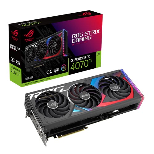 Asus Rog Strix GeForce Rtx 4070 Ti 12Gb Gddr6X Oc Edition Graphic Card (ROG-STRIX-RTX4070TI-O12G-GAMING)