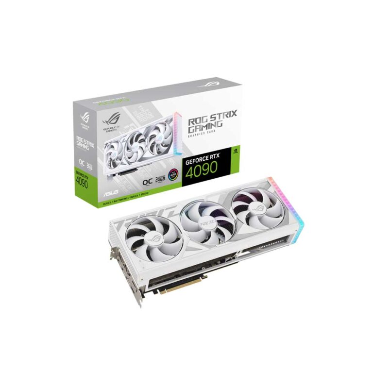 Asus Rog Strix GeForce Rtx 4090 24Gb Gddr6X White Oc Edition Graphics Card
