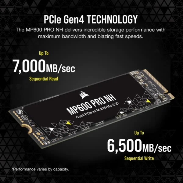 Corsair Mp600 Pro NH 2Tb Pcie Gen4 Nvme M.2 Internal Ssd (CSSD-F2000GBMP600PNH)
