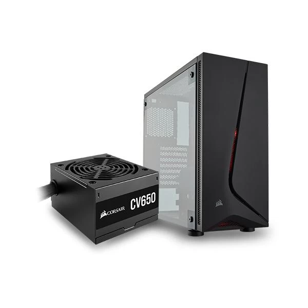 Corsair SPEC-05 Atx Mid Tower Cabinet With CV650 Power Supply (Black) (CC-9020125-IN)