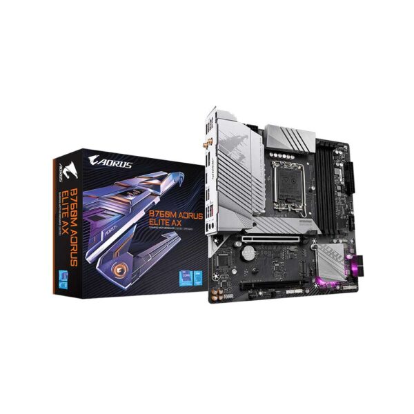 Gigabyte B760M Aorus Elite Ax Lga1700 Micro Atx Motherboard (B760M-AORUS-ELITE-AX)