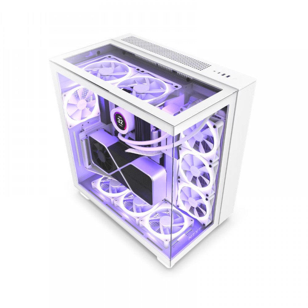 Nzxt H9 Elite Atx Mid Tower Cabinet White (CM-H91EW-01)