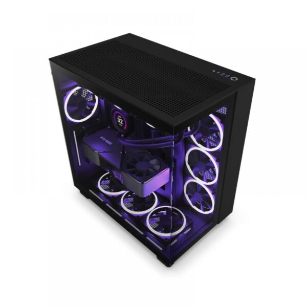 Nzxt H9 Flow Atx Mid Tower Cabinet Black (CM-H91FB-01)