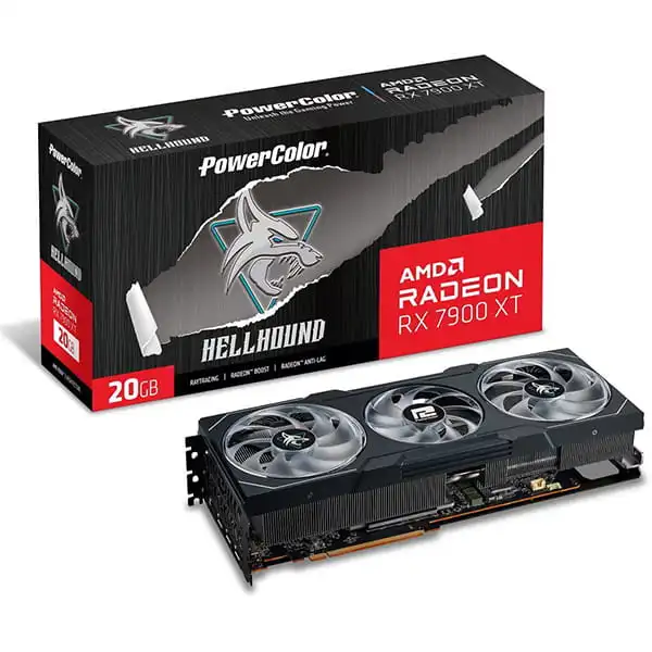 Powercolor Hellhound Radeon Rx 7900 Xt 20Gb Gddr6 Graphics Card (RX7900XT-20G-L/OC)