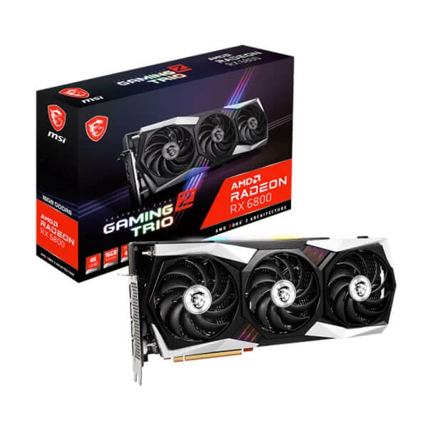 Msi Radeon Rx 6800 Gaming Z Trio 16Gb Gddr6 Gaming Graphics Card (RX-6800-GAMING-Z-TRIO-16G)