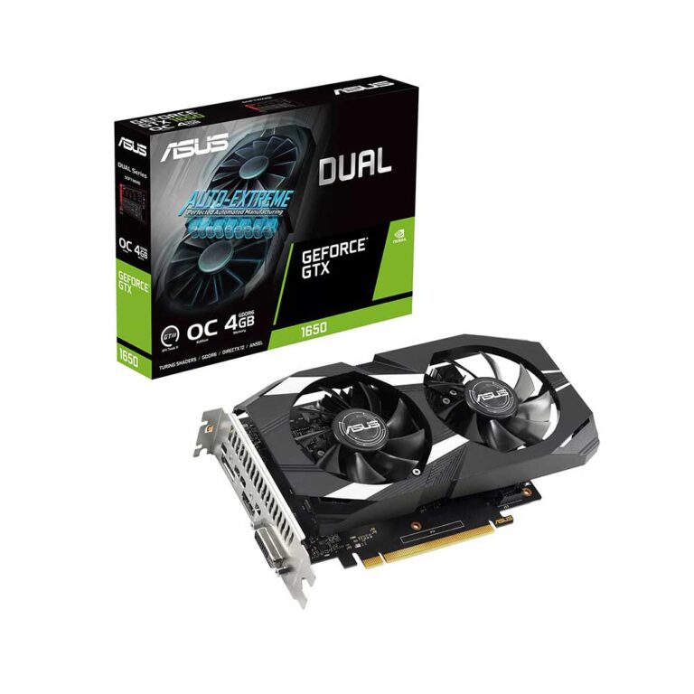 Asus Dual GeForce Gtx 1650 V2 Oc Edition 4Gb Gdr6 Graphics Card (DUAL-GTX1650-O4GD6-P-V2)