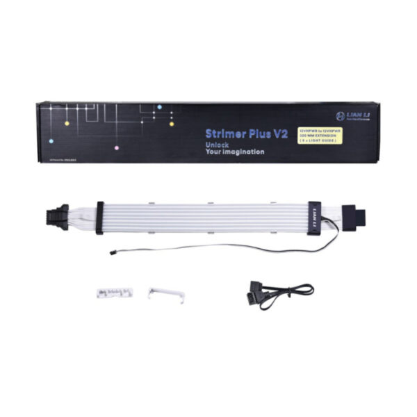 Lian Li Strimer Plus V2 12VHPWR To 12VHPWR Extension Cable – 8 Light Guide (G89-PW16-8PV2-IN)