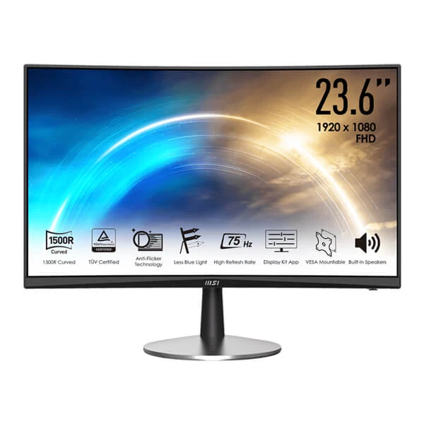 Msi Pro MP242C 24 Inch Curved Fhd Frameless Business Monitor (PRO-MP242C)