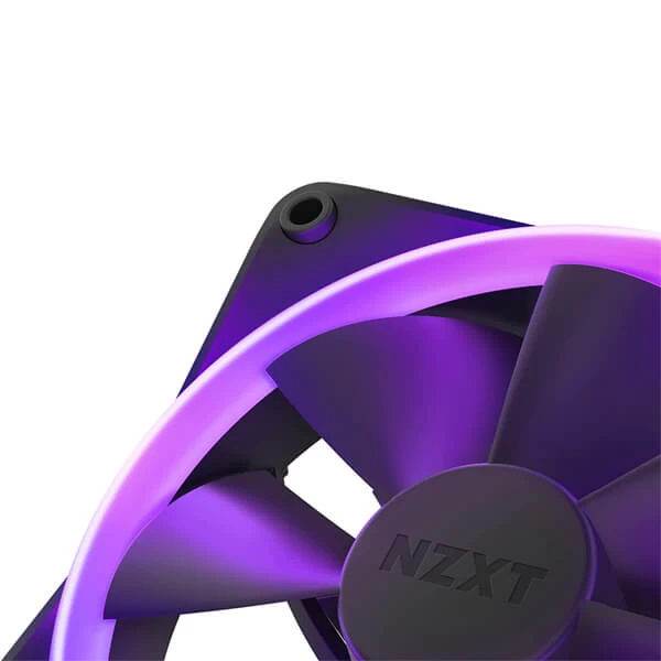 Nzxt F120 Rgb 120mm Cabinet Fan Black With Rgb Controller (Triple Pack) (RF-R12TF-B1)
