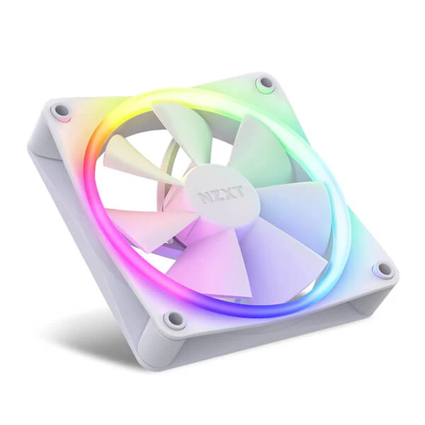 Nzxt F120 Rgb 120mm Cabinet Fan White With Rgb Controller (Triple Pack) (RF-R12TF-W1)