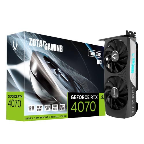 Zotac GeForce Rtx 4070 Twin Edge Oc 12Gb Gddr6X Graphics Card (ZT-D40700H-10M)