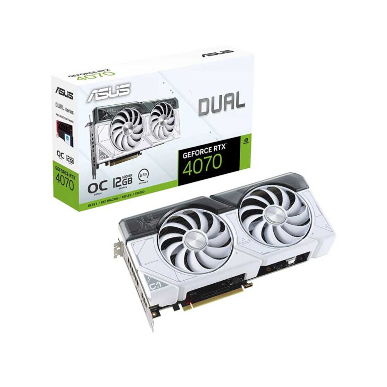 Asus Dual GeForce Rtx 4070 White Oc Edition 12Gb Gddr6X Graphics Card