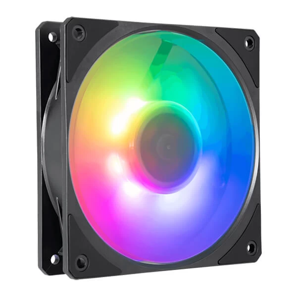 NZXT F120 RGB Core Fan - RF-C12SF-B1 - 120mm Hub-Mounted RGB Fan - Sublime  RGB Lighting - PWM Control - Single, 120mm Case Fan - Black 